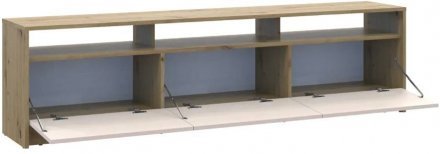 Тумба ТВ Doros U3 Дуб Артизан/Кашемір ДСП 180х33х43 (DRS-011901)