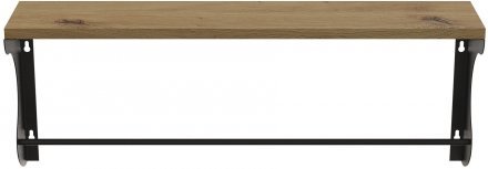 Полиця настінна Ferrum-decor Юзібі 270x500x150 метал Чорний ДСП Дуб Артизан 16 мм (FRD-102658)