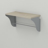 Настінна полиця Ferrum-decor Комфі 260x700x240 метал Сірий ДСП Сонома 16 мм (FRD-102775)