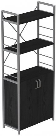Етажерка 3/60 Ferrum-decor Серії Конект із тумбою 144x60x28 Сірий ДСП Сосна Кембра (FRD-104458)