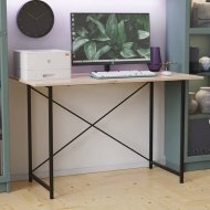 Стіл письмовий Line Лайт Ferrum-decor 750x1000x500 Чорний метал ДСП Дуб Сан-Марино 16 мм (FRD-104837)
