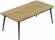 Стіл трансформер журнальний Dandi Small Ferrum-decor 45x120 160)x70 Чорний метал ДСП Дуб Артизан 16 мм (FRD-106800)
