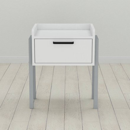 Тумба модульна Ferrum-decor Бетті 540x450x320 метал Сірий ДСП Біле 16 мм (FRD-102997)