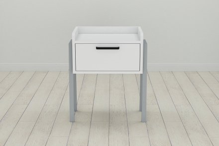 Тумба модульна Ferrum-decor Бетті 540x450x320 метал Сірий ДСП Біле 16 мм (FRD-102997)