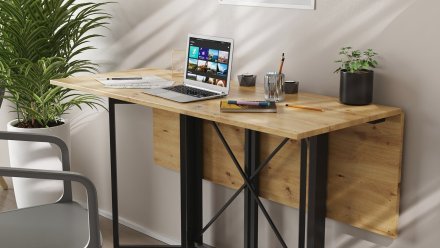 Стіл-книга трансформер Спайдер Ferrum-decor 750x1150x880 Чорний метал ДСП Дуб Артизан 16 мм (FRD-105093) Стіл-книга трансформер Спайдер Ferrum-decor 750x1150x880 Чорний метал ДСП Дуб Артизан 16 мм (FRD-105093)
