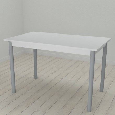 Стіл кухонний Ferrum-decor Беніта 75x120x60 Сірий ДСП Біле 16мм (FRD-106269)