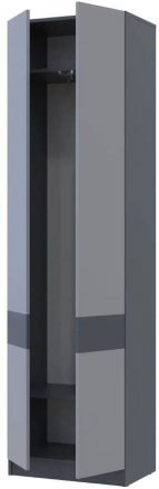 Шафа для одягу Doros Сола Графіт / Сірий 60х40х215 DRS-011744 (44900341)