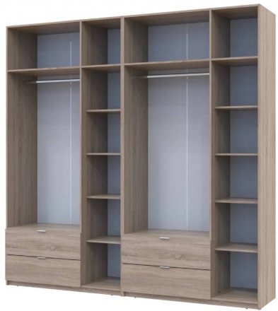 Шафа для одягу Doros Лукас Дуб сонома 3+3 ДСП 240х50х240 DRS-011703 (42005107)