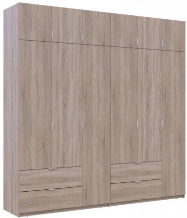 Шафа для одягу Doros Лукас Дуб сонома 3+3 ДСП 240х50х240 DRS-011703 (42005107)