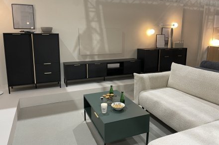 Комод Perfect Home Ларс / Lars 3-дверний з 2 шухлядами 3D2S/153 Антрацит (PFH-091021)