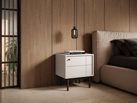 Тумба приліжкова Perfect Home Джапанді / Japandi S54 1-дверна Кашемір (PFH-091467)