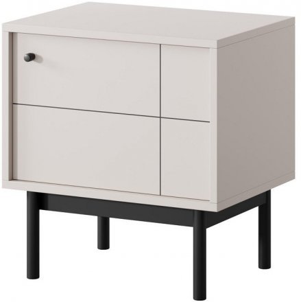 Тумба приліжкова Perfect Home Джапанді / Japandi S54 1-дверна Кашемір (PFH-091467)