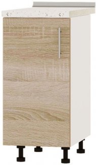 Кухонний модуль Оптіма Низ Н83-390 Білий/Дуб Сонома (без стільниці) 390х461х820 мм (DTM-072651) Кухонний модуль Оптіма Низ Н83-390 Білий/Дуб Сонома (без стільниці) 390х461х820 мм (DTM-072651)