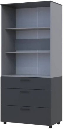 Шафа для одягу Doros Торн Антрацит/Сірий 2 ДСП/3Ш (полиці) 90х51.6х200 (DRS-011996)