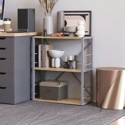 Етажерка 3/60 Ferrum-decor Серії Конект 75x60x28 сірий ДСП Дуб Сонома 16мм (FRD-104269) Етажерка 3/60 Ferrum-decor Серії Конект 75x60x28 сірий ДСП Дуб Сонома 16мм (FRD-104269)