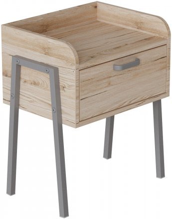 Тумба модульна Ferrum-decor Бетті 540x450x320 метал Сірий ДСП Дуб Сан-Марино 16 мм (FRD-102998)