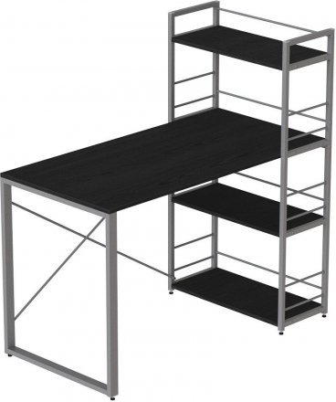 Письмовий стіл Ferrum-decor Серії Конект з етажеркою 75x120x60 сірий ДСП Сосна Кембра 16мм (FRD-104235) Письмовий стіл Ferrum-decor Серії Конект з етажеркою 75x120x60 сірий ДСП Сосна Кембра 16мм (FRD-104235)