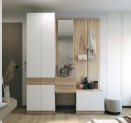 Шафа для одягу Doros Сола Дуб Сонома/Білий 60х40х215 DRS-011745 (44900344)