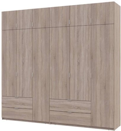 Шафа для одягу Doros Лукас Дуб сонома 3+3 ДСП 255х50х240 DRS-011704 (42005111)