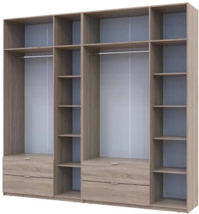 Шафа для одягу Doros Лукас Дуб сонома 3+3 ДСП 255х50х240 DRS-011704 (42005111)