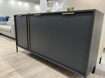 Комод Perfect Home Ларс / Lars 3-дверний 3D/153 Антрацит (PFH-091018)