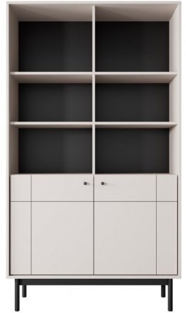 Стелаж Perfect Home Джапанді / Japandi R104 2-дверний Кашемір (PFH-091471)
