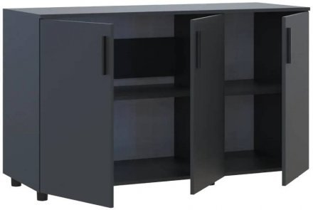 Комод Doros Торн Антрацит 3 ДСП 135х51.6х80 (DRS-012097) Комод Doros Торн Антрацит 3 ДСП 135х51.6х80 (DRS-012097)