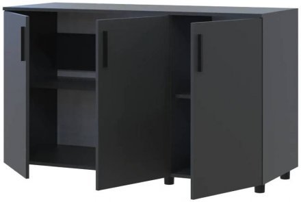 Комод Doros Торн Антрацит 3 ДСП 135х51.6х80 (DRS-012097) Комод Doros Торн Антрацит 3 ДСП 135х51.6х80 (DRS-012097)