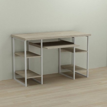 Письмовий стіл Ferrum-decor Тім 76x120x60 білий ДСП Дуб Сонома 32мм (FRD-101360) Письмовий стіл Ferrum-decor Тім 76x120x60 білий ДСП Дуб Сонома 32мм (FRD-101360)