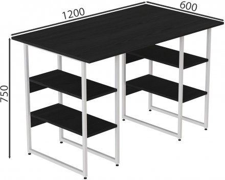 Комп'ютерний стіл Ferrum-decor Карен 75x120x60 білий ДСП Сосна Кембра 32мм (FRD-102265)