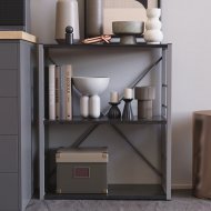 Етажерка 3/60 Ferrum-decor Серії Конект 73x60x28 сірий ДСП Сосна Кембра 16мм (FRD-104271)