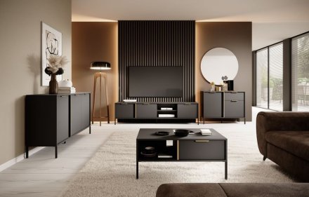 Комод Perfect Home Ларс / Lars 2-дверний з 1 шухлядою 2DS/104 Антрацит (PFH-091017)