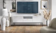 Тумба під телевізор Perfect Home Нова / Nova 2-дверна з 1 шухлядою і чорними ніжками RTV154 Білий (PFH-091225)
