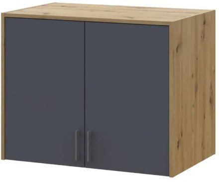 Антресоль висока Doros Ронді Дуб Артизан/Графіт 2 ДСП 82х52х65 (DRS-011905)