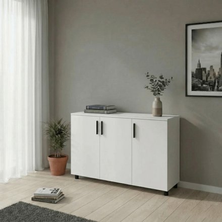 Комод Doros Торн Білий 3 ДСП 135х51.6х80 (DRS-012098) Комод Doros Торн Білий 3 ДСП 135х51.6х80 (DRS-012098)