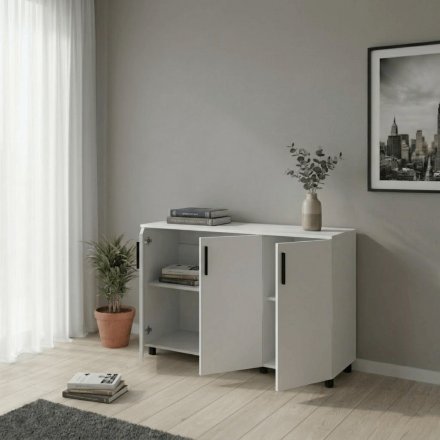 Комод Doros Торн Білий 3 ДСП 135х51.6х80 (DRS-012098) Комод Doros Торн Білий 3 ДСП 135х51.6х80 (DRS-012098)
