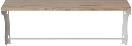 Полиця настінна Ferrum-decor Юзібі 270x500x150 метал Білий ДСП Дуб Сан-Марино 16 мм (FRD-102661)