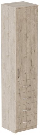 Пенал Анжело Ferrum-decor на 3 полиці з дверима та 4 ящиками 1900x400x380 ДСП Дуб Сан-Марино 16 мм (FRD-104931) Пенал Анжело Ferrum-decor на 3 полиці з дверима та 4 ящиками 1900x400x380 ДСП Дуб Сан-Марино 16 мм (FRD-104931)