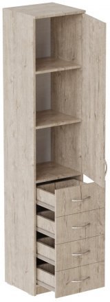 Пенал Анжело Ferrum-decor на 3 полиці з дверима та 4 ящиками 1900x400x380 ДСП Дуб Сан-Марино 16 мм (FRD-104931) Пенал Анжело Ferrum-decor на 3 полиці з дверима та 4 ящиками 1900x400x380 ДСП Дуб Сан-Марино 16 мм (FRD-104931)