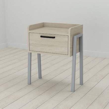 Тумба модульна Ferrum-decor Бетті 540x450x320 метал Сірий ДСП Сонома 16 мм (FRD-103000)
