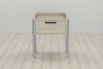 Тумба модульна Ferrum-decor Бетті 540x450x320 метал Сірий ДСП Сонома 16 мм (FRD-103000)