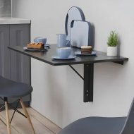 Обідній стіл-трансформер Ніка настінний Ferrum-decor 420x900x500 Чорний метал ДСП Сосна Кембра 16 мм (FRD-105166)