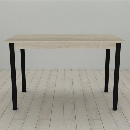 Стіл кухонний Ferrum-decor Беніта 75x120x60 Чорний ДСП Сонома 16мм (FRD-106273)