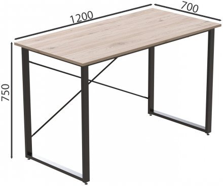Комп'ютерний стіл Ferrum-decor Дейв 75x120x70 чорний ДСП Дуб Сан-Марино 16мм (FRD-102006) Комп'ютерний стіл Ferrum-decor Дейв 75x120x70 чорний ДСП Дуб Сан-Марино 16мм (FRD-102006)