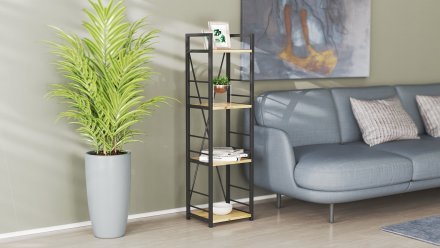 Етажерка 4/34 Ferrum-decor Серії Конект 120x34x28 чорний ДСП Дуб Артизан 16мм (FRD-104273) Етажерка 4/34 Ferrum-decor Серії Конект 120x34x28 чорний ДСП Дуб Артизан 16мм (FRD-104273)