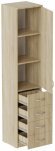 Пенал Анжело Ferrum-decor на 3 полиці з дверима та 4 ящиками 1900x400x380 ДСП Дуб Сонома 16 мм (FRD-104933)