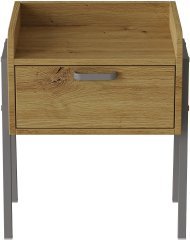 Тумба модульна Ferrum-decor Бетті 540x450x320 метал Сірий ДСП Дуб Дуб Артизан 16 мм (FRD-103002)