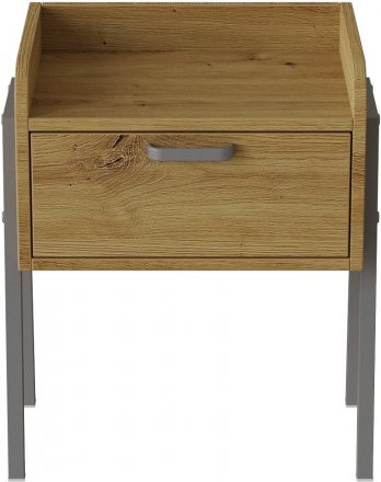 Тумба модульна Ferrum-decor Бетті 540x450x320 метал Сірий ДСП Дуб Дуб Артизан 16 мм (FRD-103002)