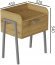 Тумба модульна Ferrum-decor Бетті 540x450x320 метал Сірий ДСП Дуб Дуб Артизан 16 мм (FRD-103002)