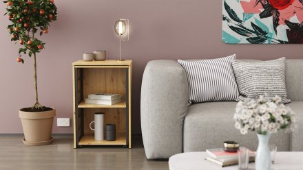 Стіл-тумба трансформер Смарт 2/1 Ferrum-decor 750x1450x500 Чорний метал ДСП Дуб Артизан 16 мм (FRD-105100)